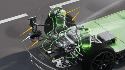  図.自動車用直線モーターサスペンションの製品画像