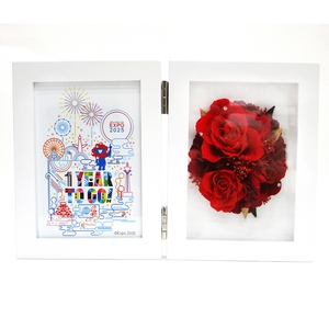 「1 Year To Go」限定商品プリザーブドフラワーフォトフレーム（レッド）