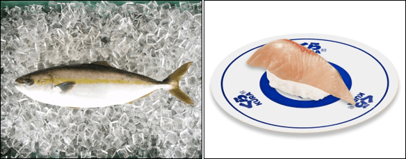 ブリヒラ(左)、商品画像(右)