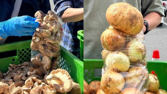 大好評「野菜・果物詰め放題」1