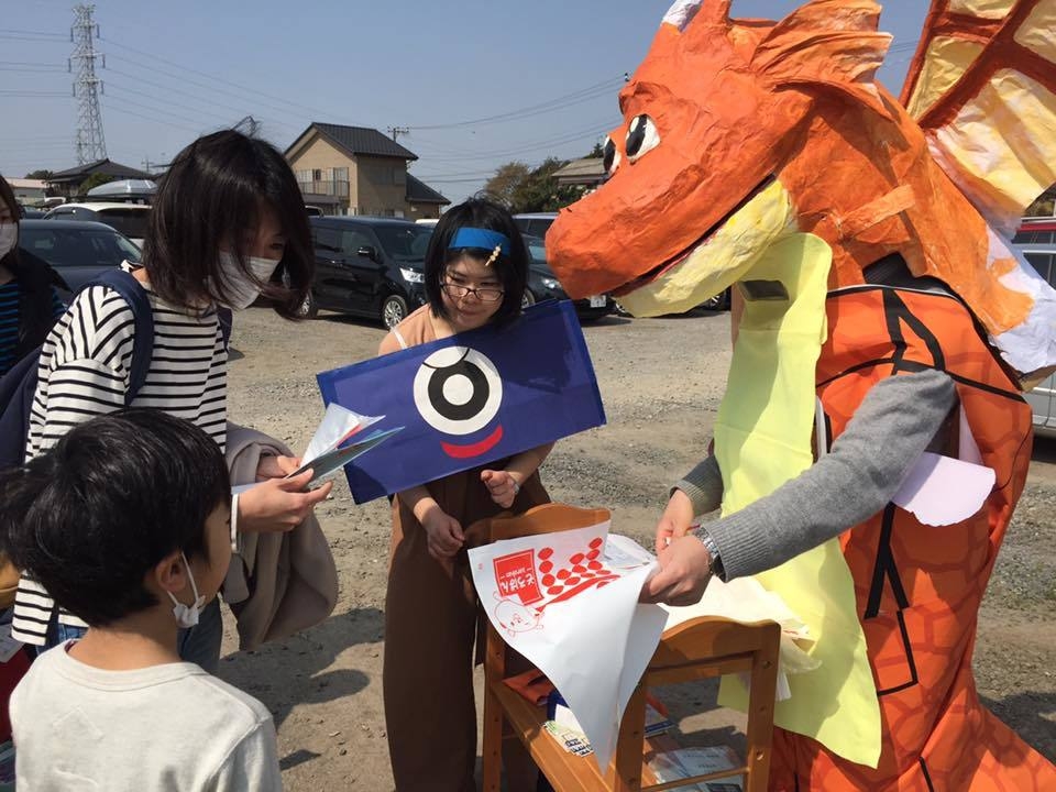 妖怪ウォークラリーでは至る所にそろばん妖怪が登場!