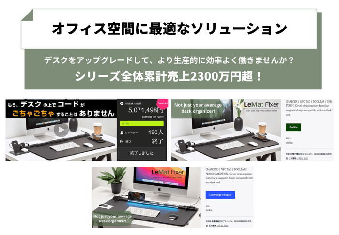 シリーズ累計2,300万円超