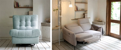 使用時の気分に合わせて無段階でリクライニング 「回転スイングソファ RKS-90」 「電動ソファ RDS-150」を新発売　 ～RELAMOVE【リラムーブ】シリーズに USBポート付電動ソファが仲間入り～