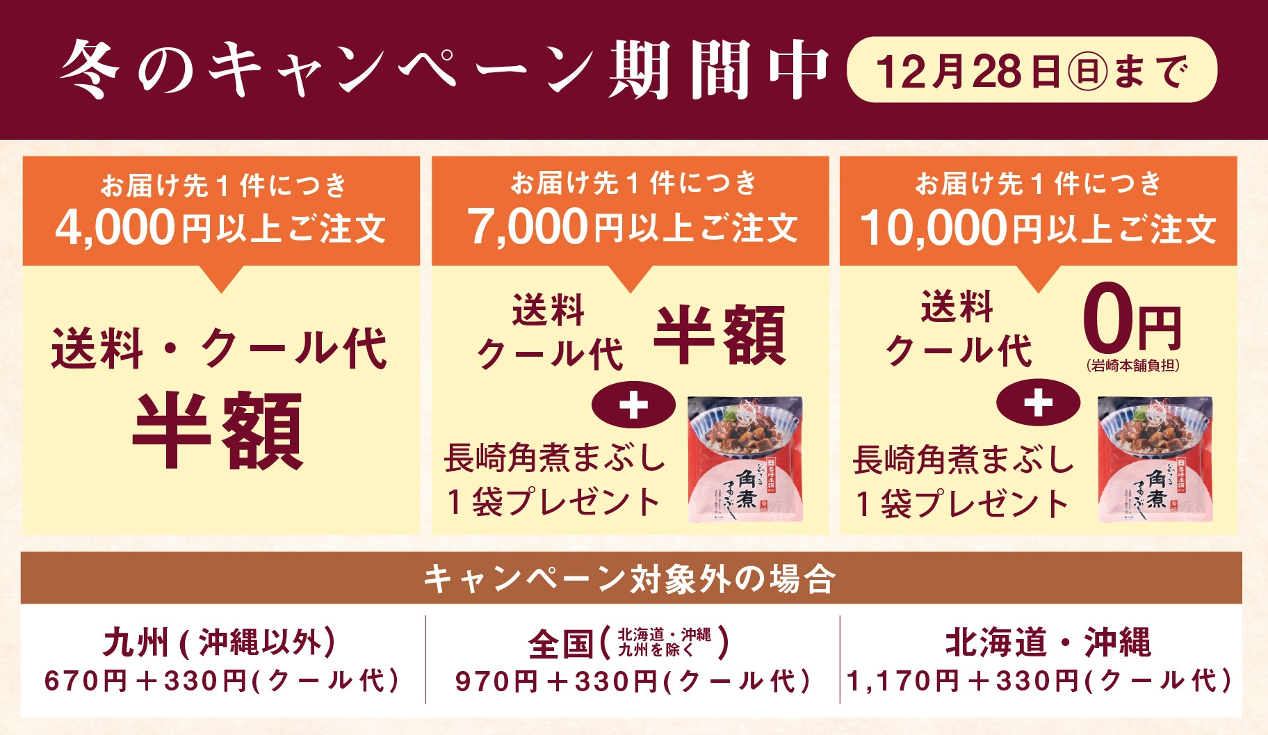 冬の送料キャンペーン概要