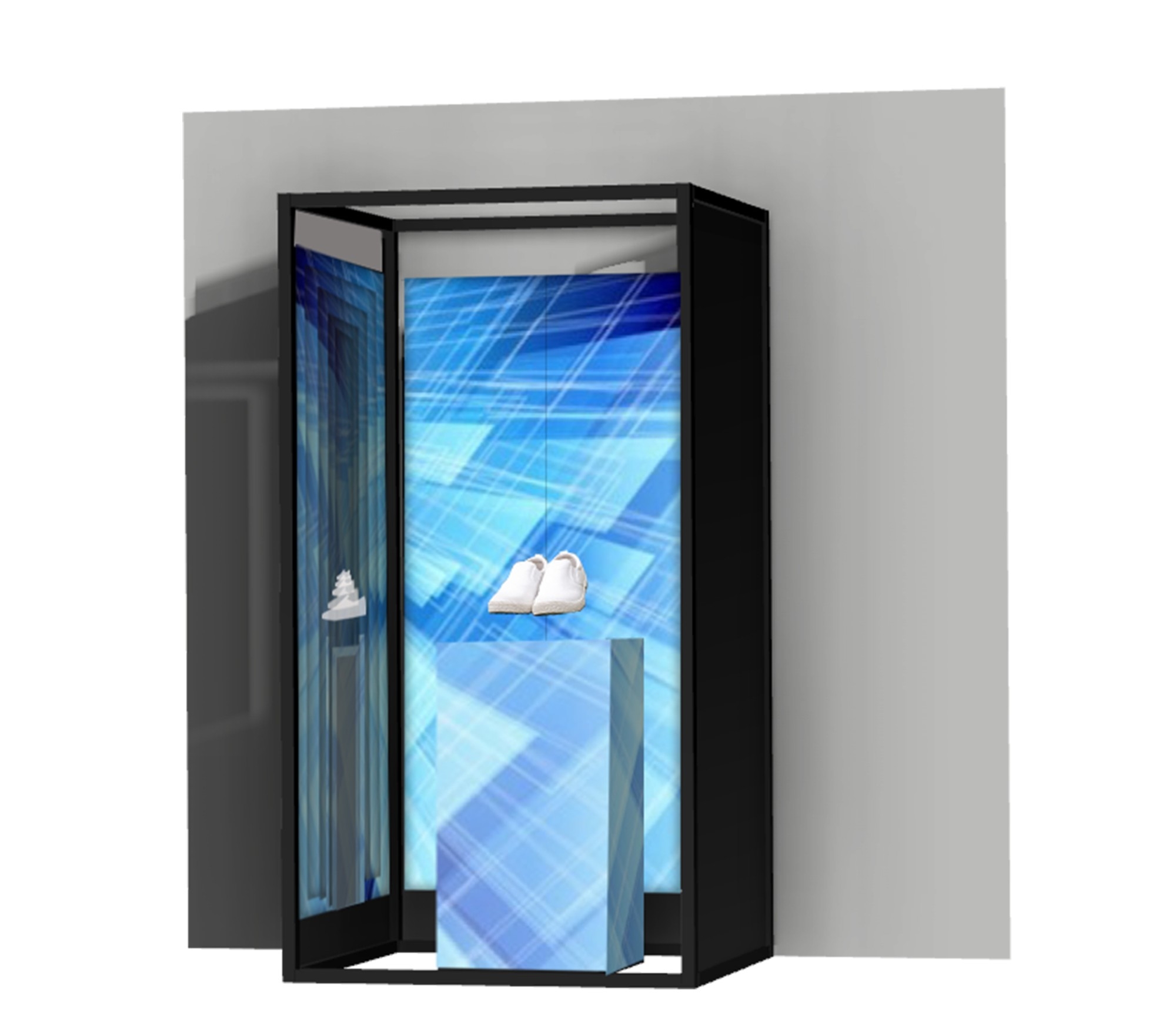 "宙に浮く靴" 展示イメージ