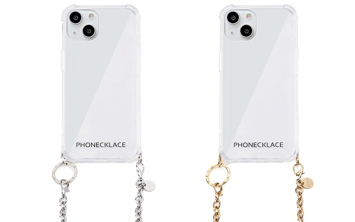 チェーンショルダーストラップ付きクリアケース