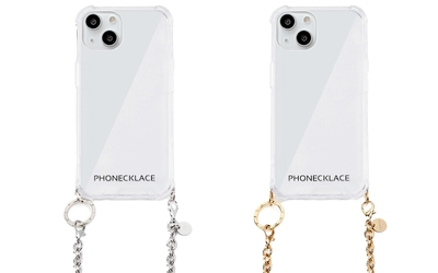 チェーンショルダーストラップ付きクリアケース