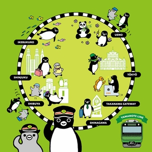Suicaのペンギン鉄道シリーズ・山手線（モチーフ）