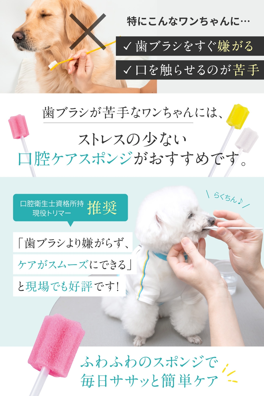 歯ブラシが苦手なワンちゃんにも