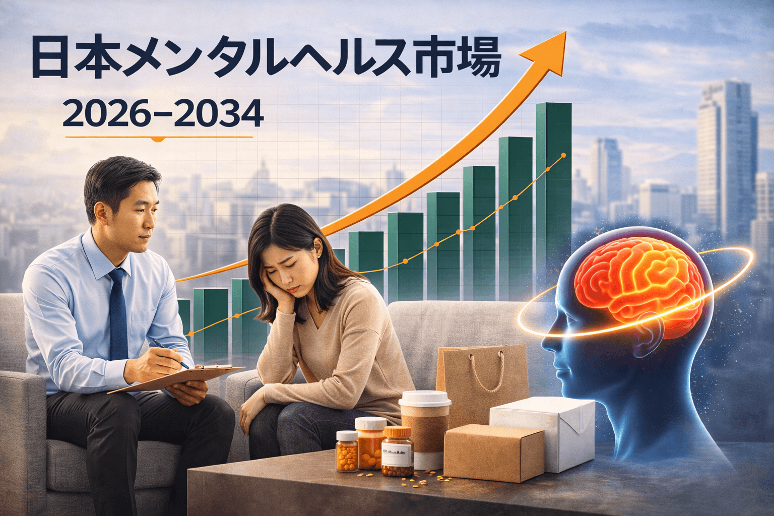 日本 メンタルヘルス市場 は 年平均成長率3.6%で成長し、2034年までに 米ドル37.6十億 に達すると予測される