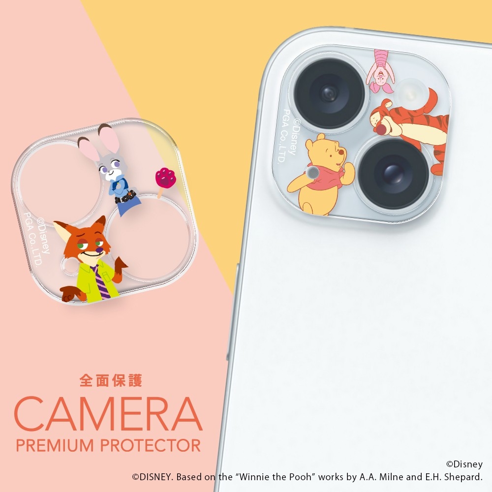 iPhone16やiPhone15などのカメラレンズを保護するディズニーキャラクターデザインのカメラレンズプロテクターを株式会社PGAがディズニー・ザ・マーケット東京会場で先行発売