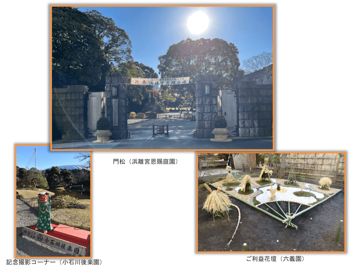 1/2,3【都立8庭園】にて「正月開園」開催！