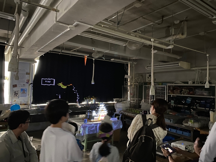 プロジェクションマッピングの様子