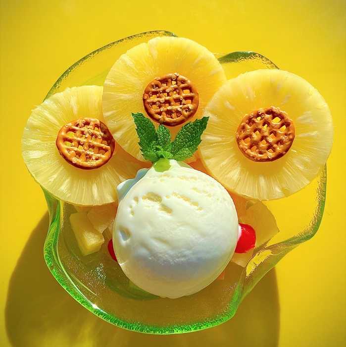 Soleil フードホール リヨン_3つのひまわりアイス