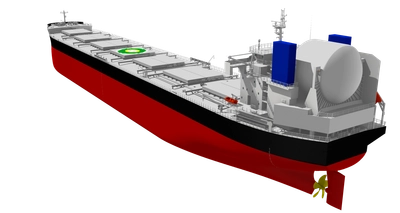 常石造船 LNG燃料ばら積み貨物船「KAMSARMAX GF」の基本設計承認（AIP）を取得  ～EEDI基準値比でCO₂を40%削減～