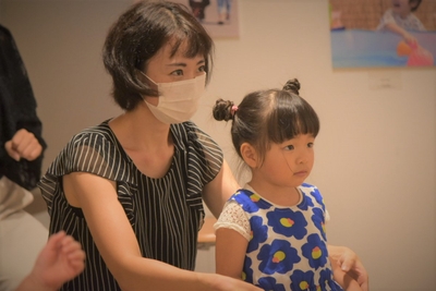 親子でご来場 "可愛いお友達たくさんいるね"