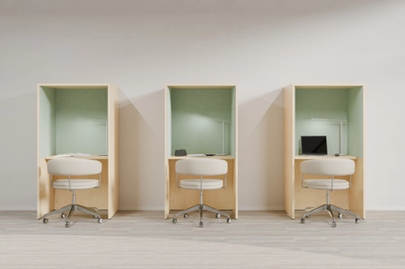 静かな集中空間をすぐに！ 防音ワークスペース『BOXデスク』再販開始
