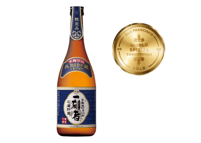 金賞（ゴールド）を受賞した商品“全量芋焼酎「一刻者」〈長期貯蔵〉” 