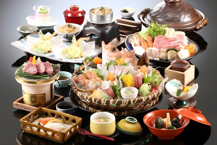 毎年大好評の人気メニュー 豪快魚介盛り彩菜会席