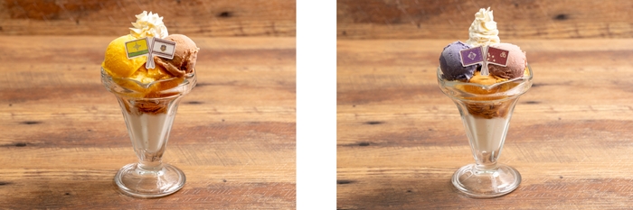 ▲第1弾 四天宝寺&聖ルドルフパフェ/▲第2弾 比嘉&六角パフェ