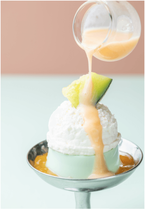 メロン皿プリン