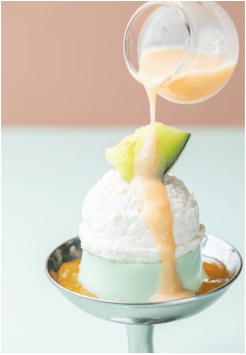 メロン皿プリン