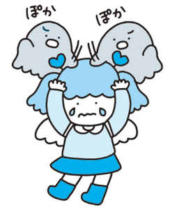 ココロちゃんは、 いじめられることが 大キライです。