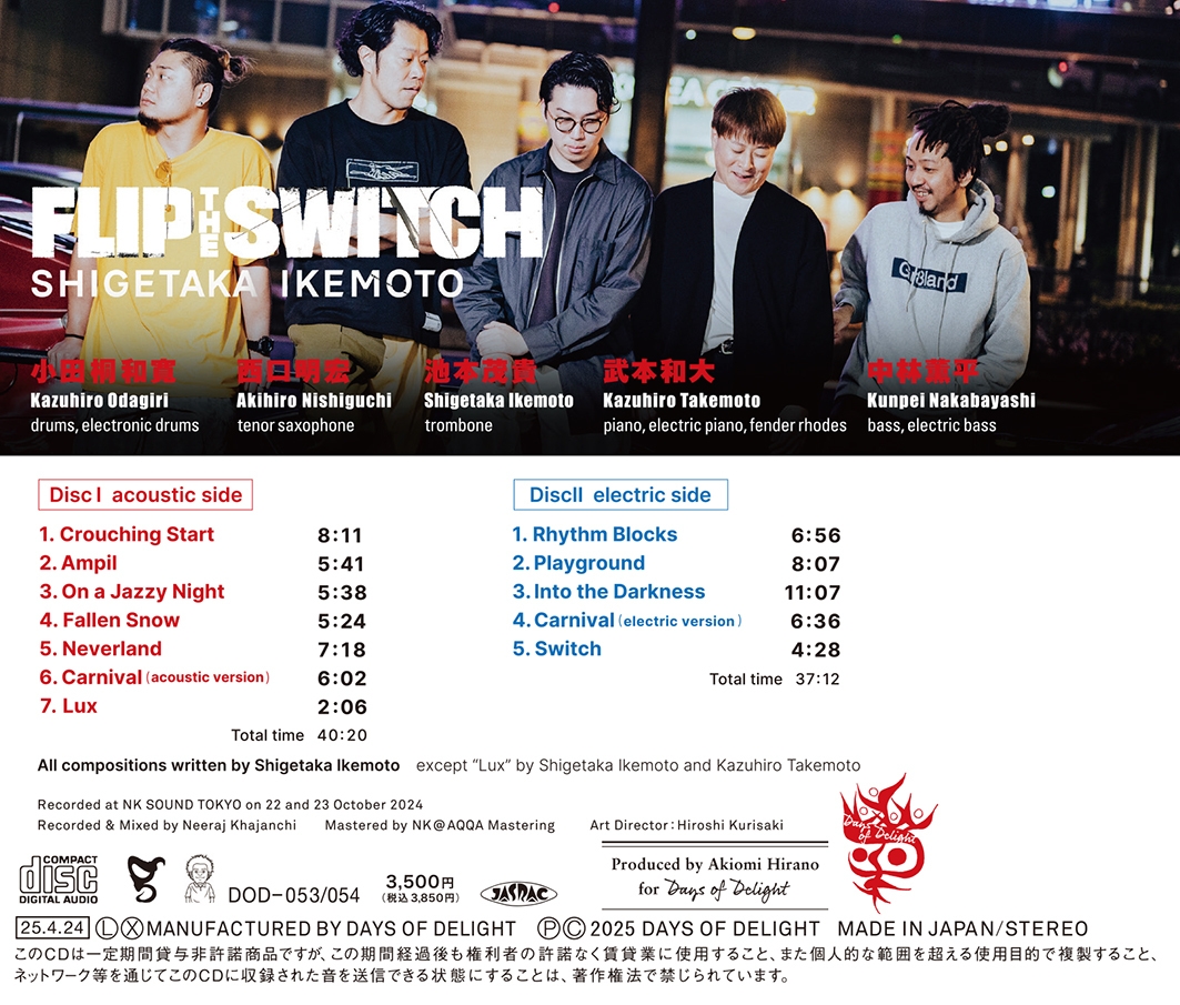 DOD-053/054 池本茂貴『Flip the Switch』back inlay