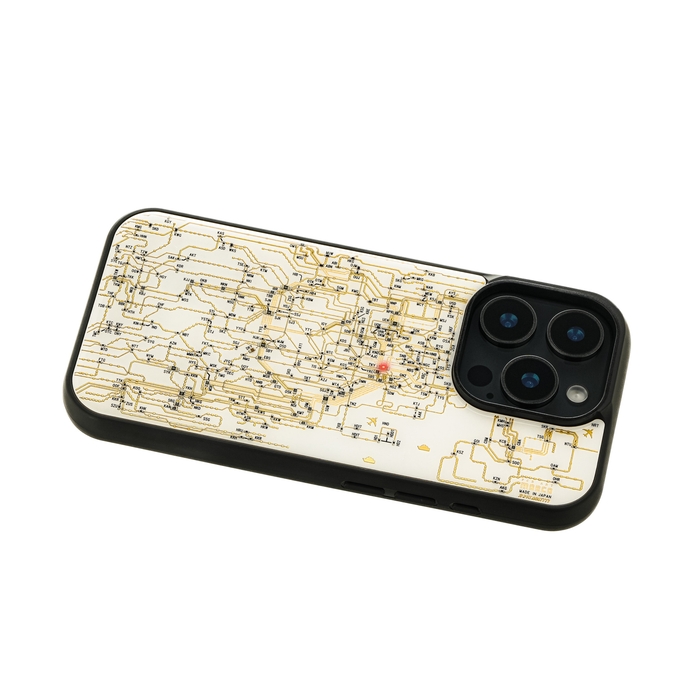 FLASH 東京回路線図 iPhone 16 Proケース 白 ななめ