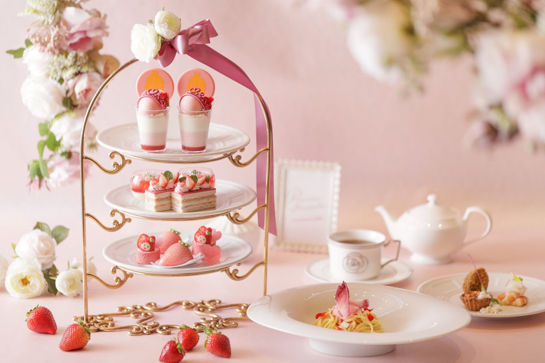 ▲ランチにおすすめ!パスタ付きアフタヌーンティー