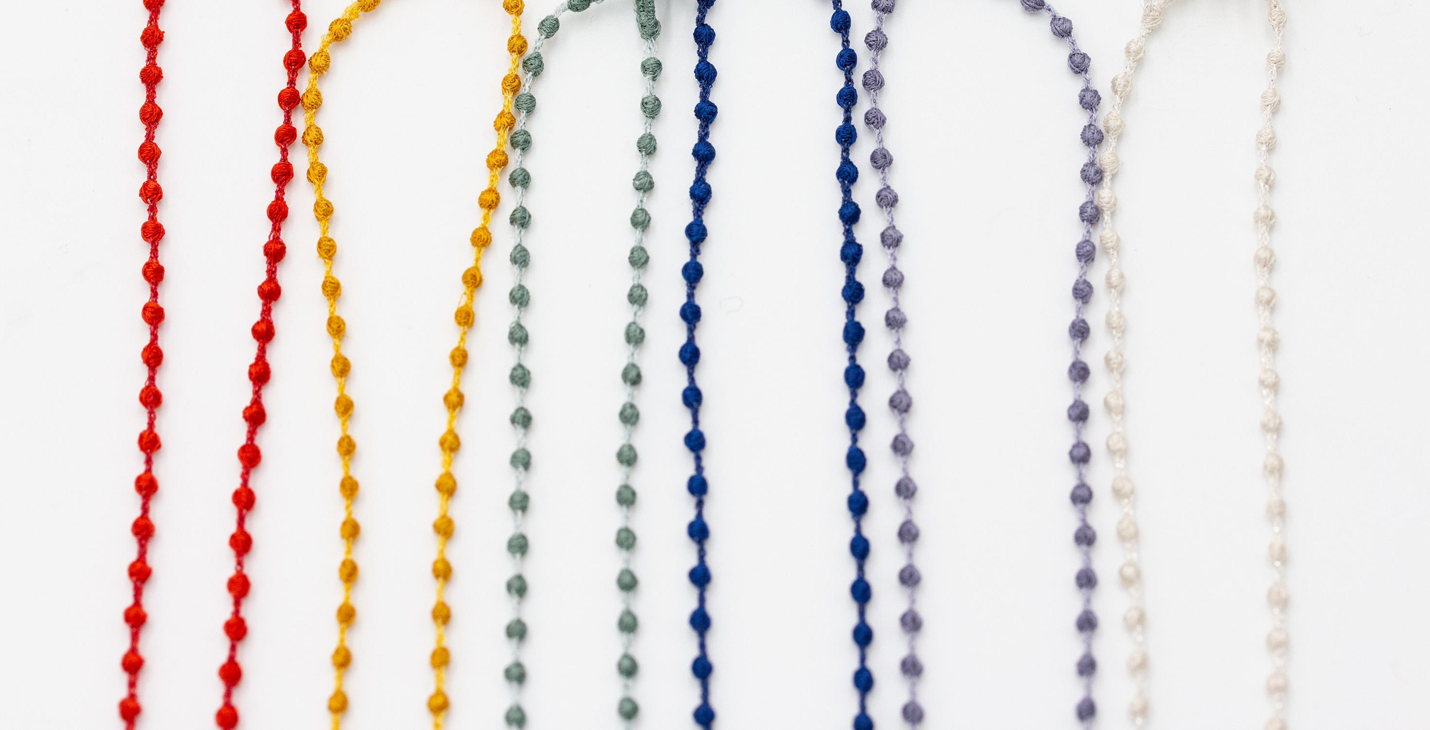 プチギフトにぴったり！老舗刺繡メーカーから、重さわずか1ｇの糸のネックレス「ナノスフィア」が発売スタート。