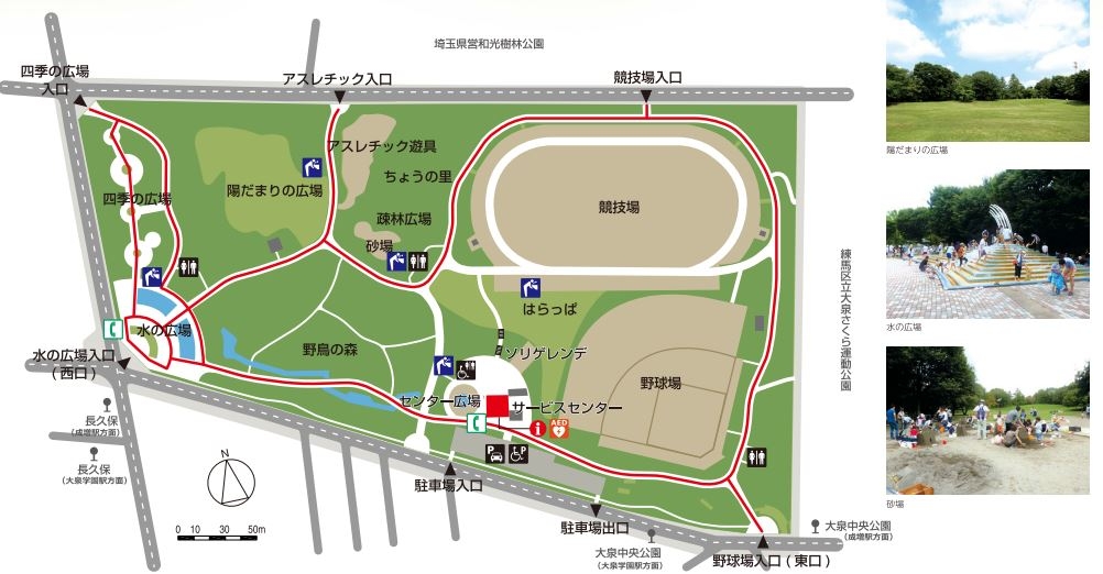 大泉中央公園 園内マップ