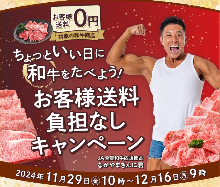 11月29日は「いい肉の日」! 産地直送通販サイト「JAタウン」で 「ちょっといい日に和牛を食べようキャンペーン」を開催! ~「お客様送料負担なし」商品や1日限りの特別価格商品を販売~