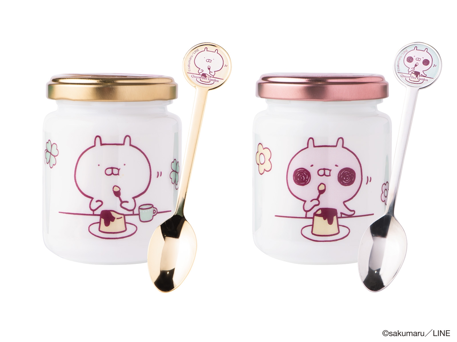 うさまるプリン(プレーン)/うさこプリン(いちごソース)