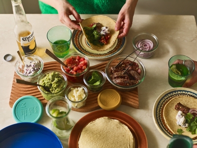 WECKに具を入れてスタッキング保存しておけば、タコスパーティの準備がラクラク完了♪