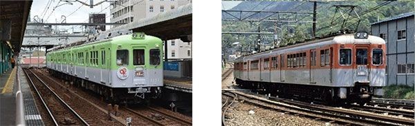 鉄道開業90周年事業】 オレンジ×シルバーグレーのメモリアルトレイン