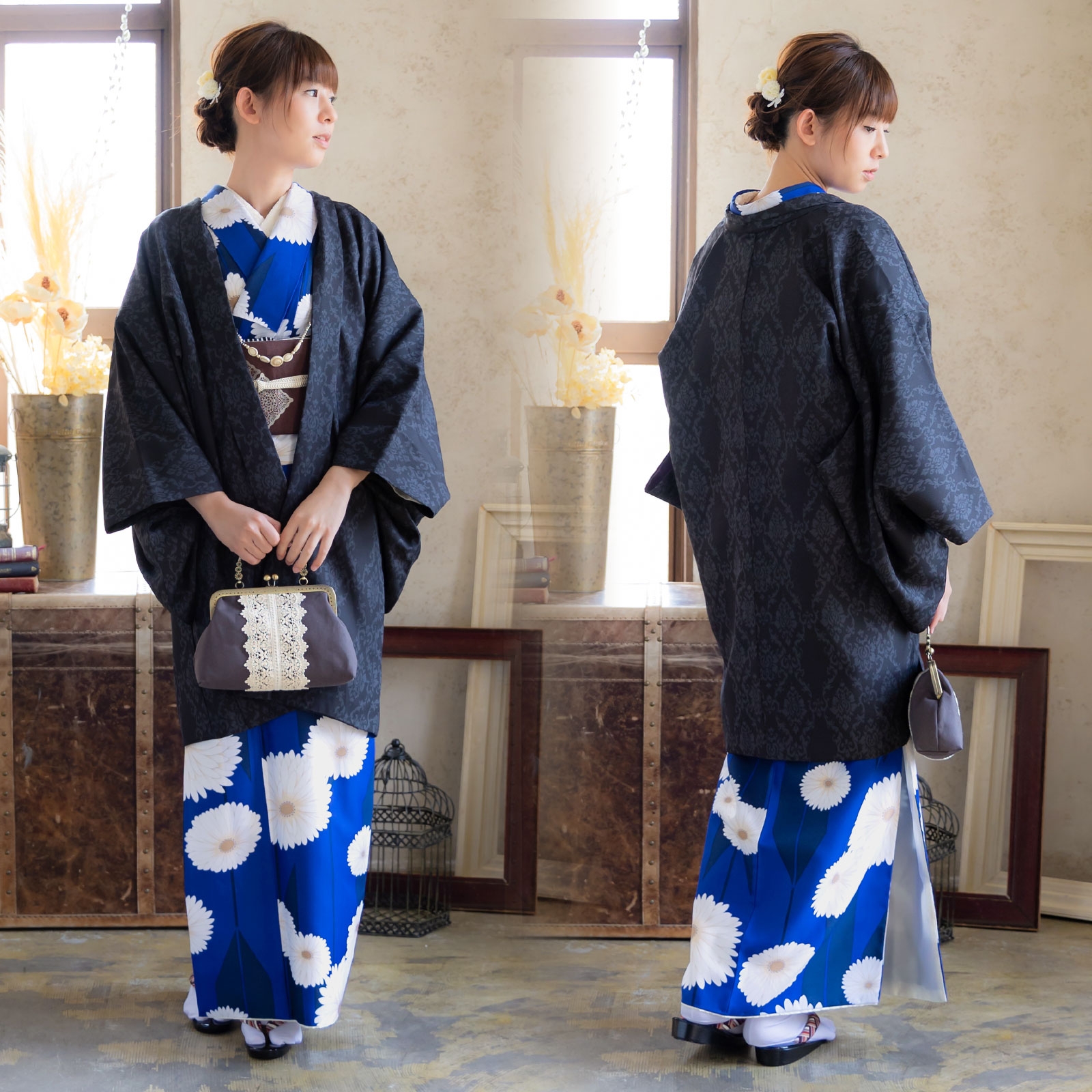 ストライプブーケ プラム