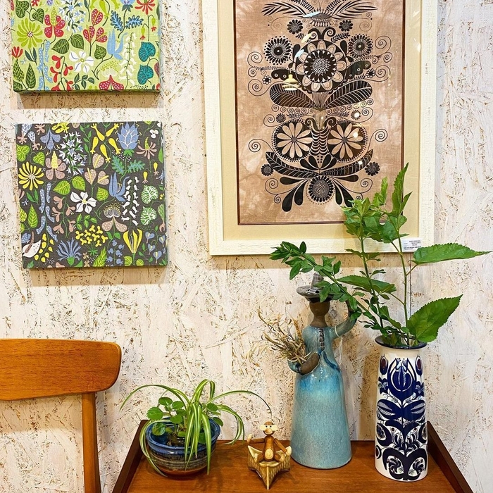 Vintageアイテム &Heidi's アート・ファブリックパネル