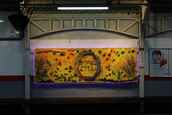 過去の装飾およびイルミネーションの様子 宝ケ池駅