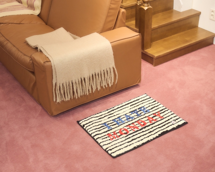 マンデーフットマット(ストライプアイボリー)