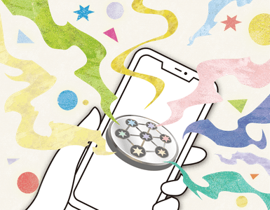 ゲーム画面に“ナナイロのカケラ”が集まってくる様子