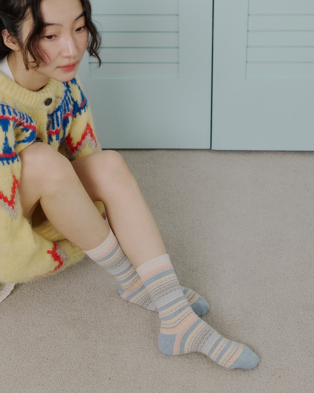 ジャガードソックス(23~27.5cm):2,200円(税込)