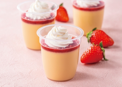 和三盆プリン 苺仕立て