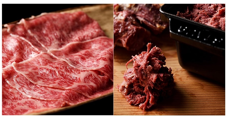 写真左:ロース生ハム 右:コンビーフ