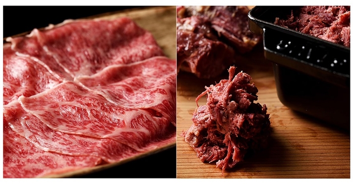 写真左:ロース生ハム 右:コンビーフ