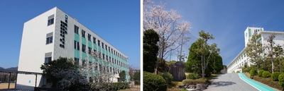 近畿大学附属新宮高等学校・中学校（左）、近畿大学附属豊岡高等学校・中学校（右）