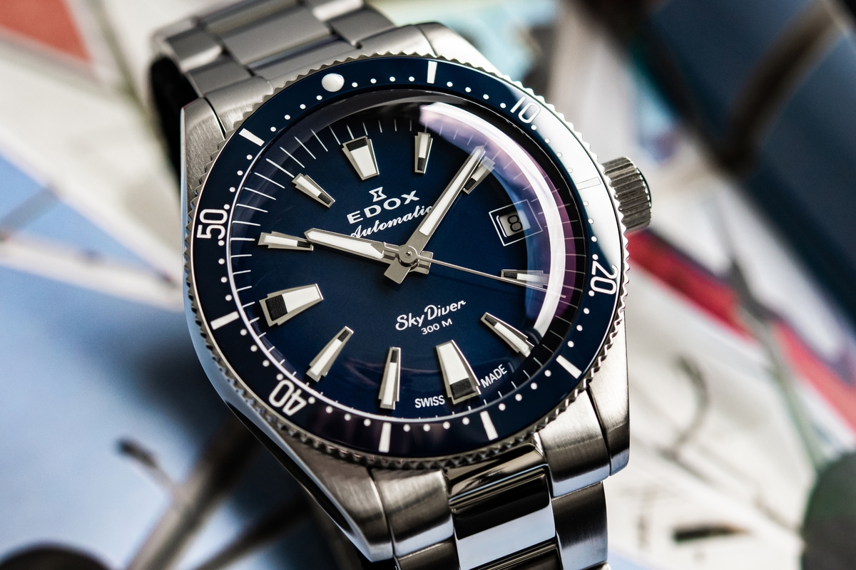 未使用 70s EDOX エドックス 手巻 純正SSブレス スイス製 腕時計 ☆デッドストック 未使用 70s EDOX 手巻 スイス製 純正SSブレス