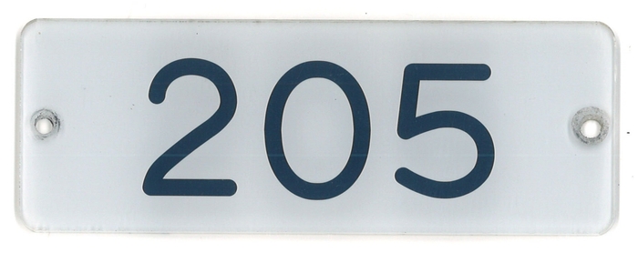 車両番号レプリカ205