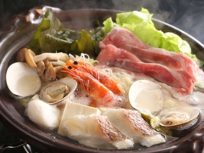 地酒の香りと共にいただく旬菜吟醸鍋/一例