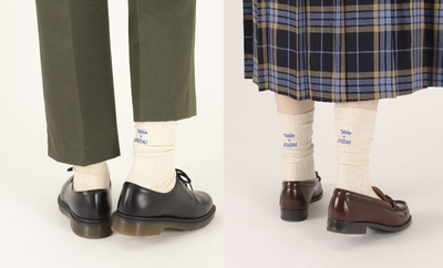 「近畿大学とつくった無農薬コットン靴下」